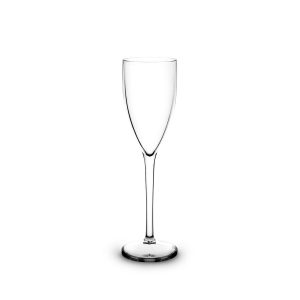 Flûte à champagne transparente et personnalisable.