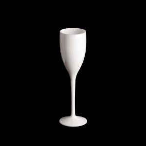 Flûte à champagne blanche incassable et personnalisable.