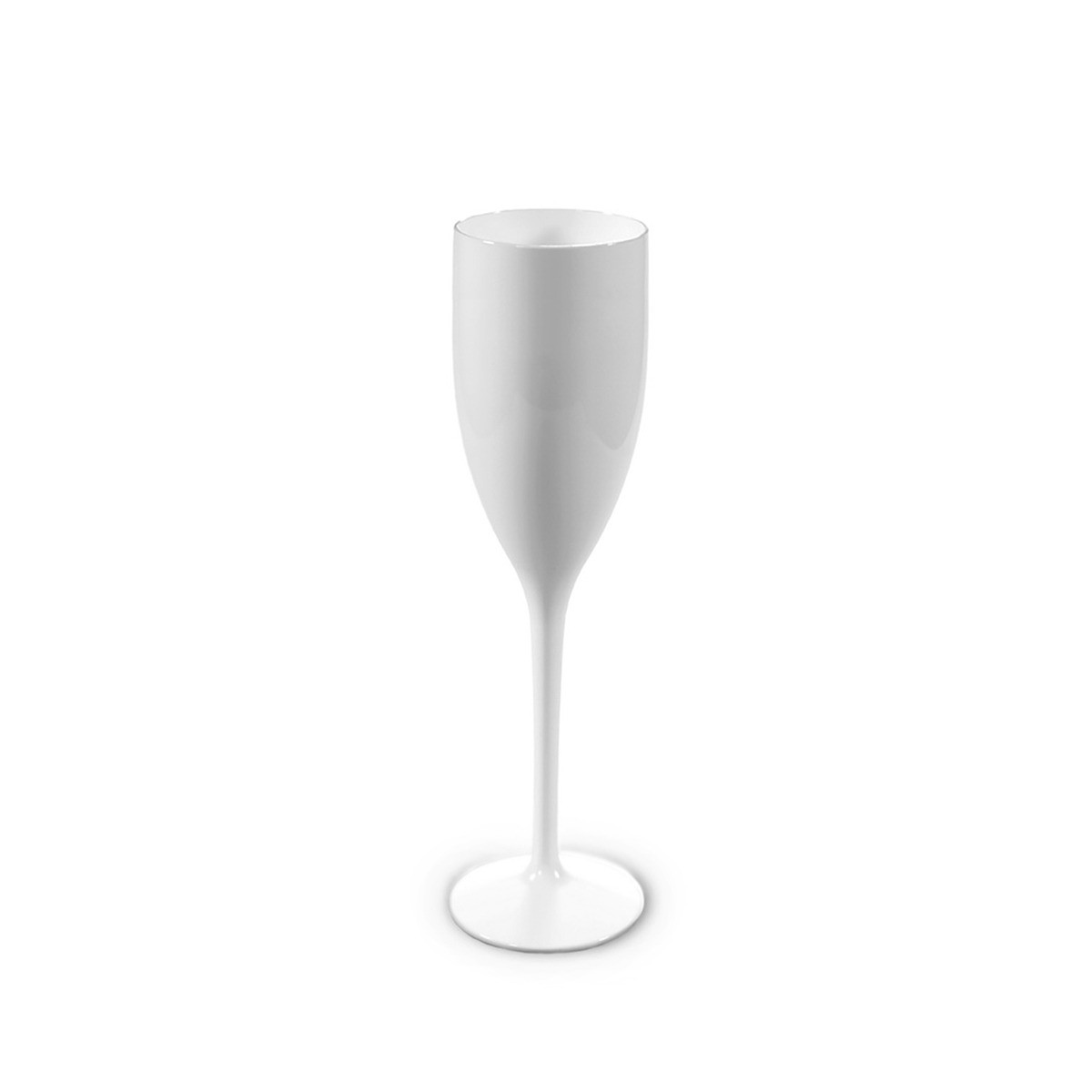 Flûte à champagne 12cl blanche incassable et réutilisable