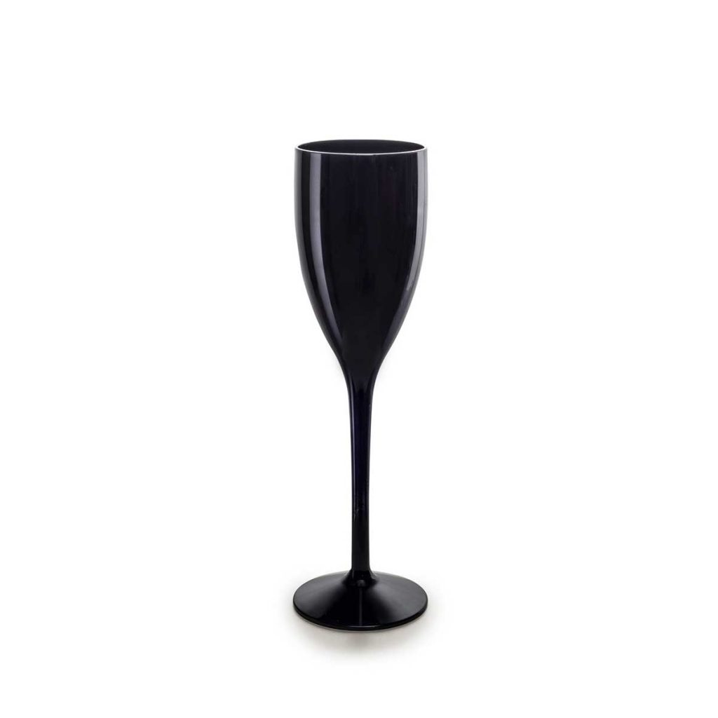 Flûte à champagne noire incassable et réutilisable RBDRINKS®