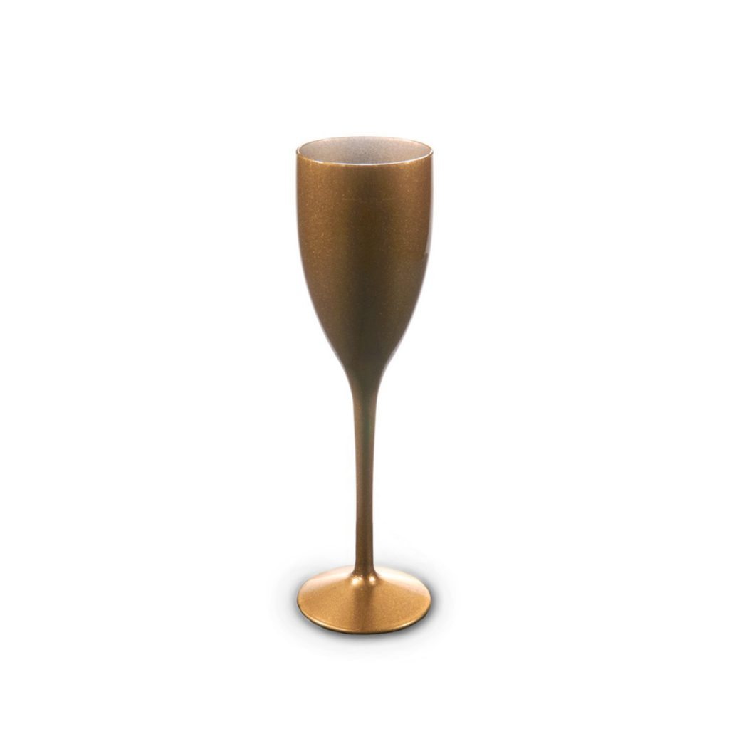 Flûte à champagne dorée incassable et personnalisable RBDRINKS®