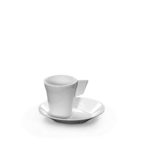 Tasse à café blanche incassable et personnalisable.