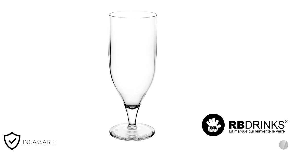 VERRE SUR PIED ULTRA-INCASSABLE 30CL - BLANC